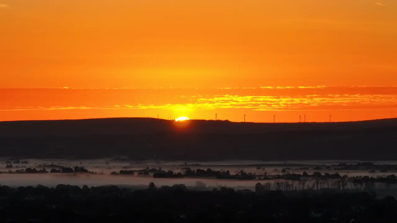 Sunrise over the fields outside Castlebar
